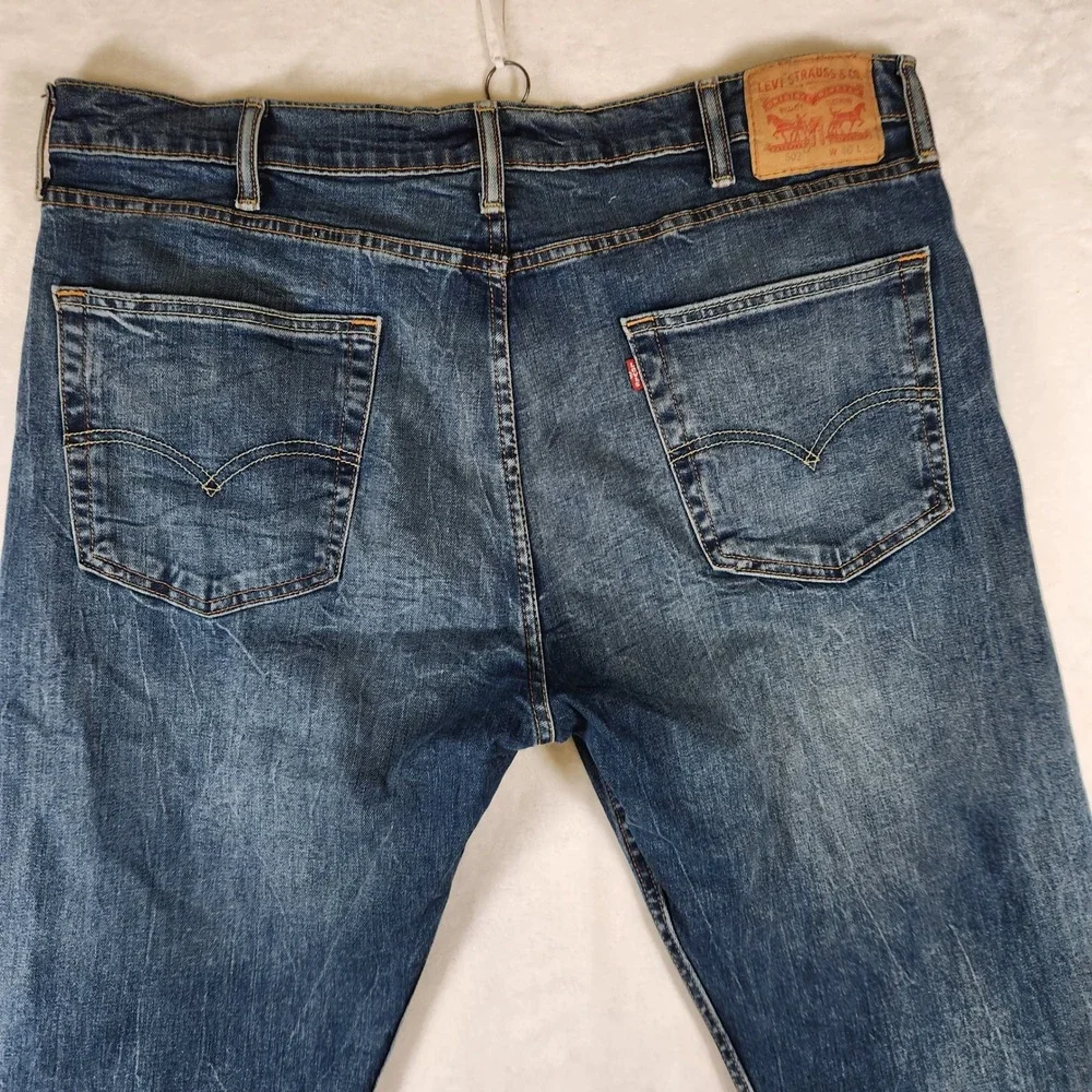 Levi's‎ 502 Regular Taper Dark Wash Denim Jeans Mens W40 L32